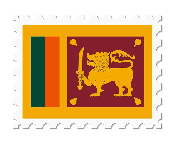 Timbre drapeau sri lanka — Image vectorielle