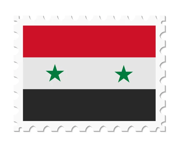 Briefmarkenflagge syrien — Stockvektor