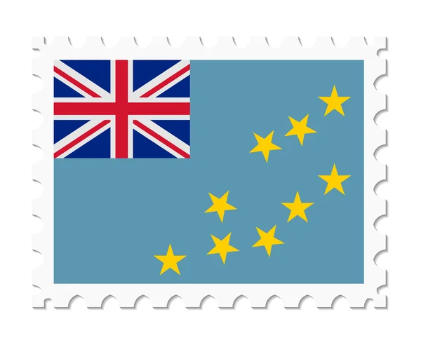 Sello bandera tuvalu — Vector de stock