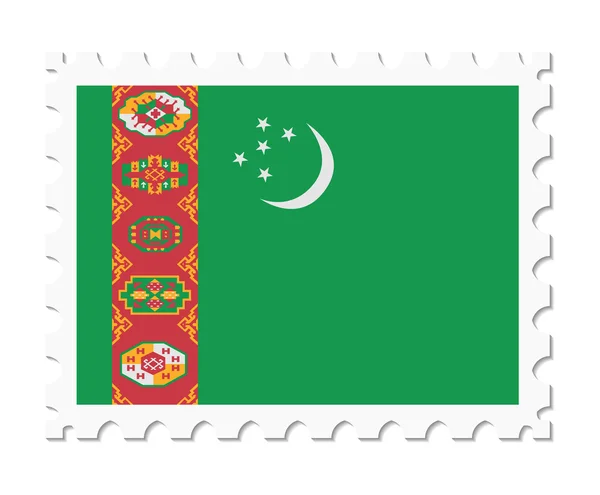 Sello bandera turkmenistán — Archivo Imágenes Vectoriales