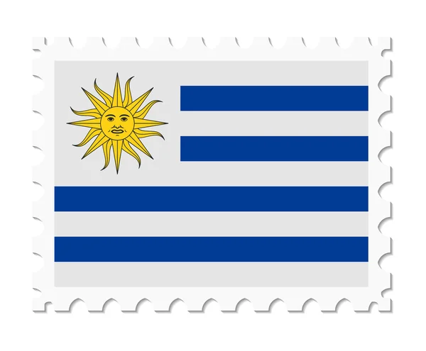 Флаг почтовой марки уругвай — стоковый вектор