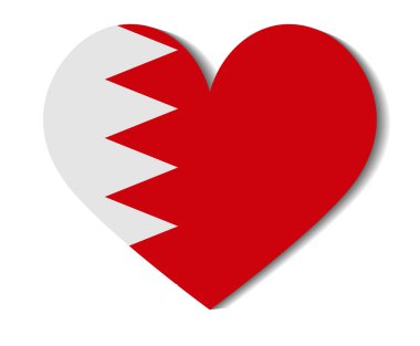 kalp Bahreyn bayrağı
