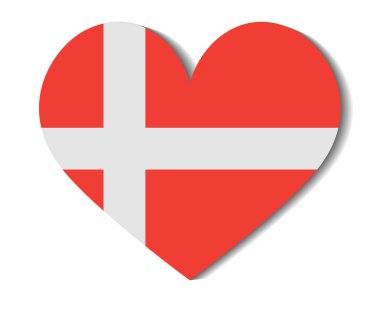 kalp Danimarka bayrağı