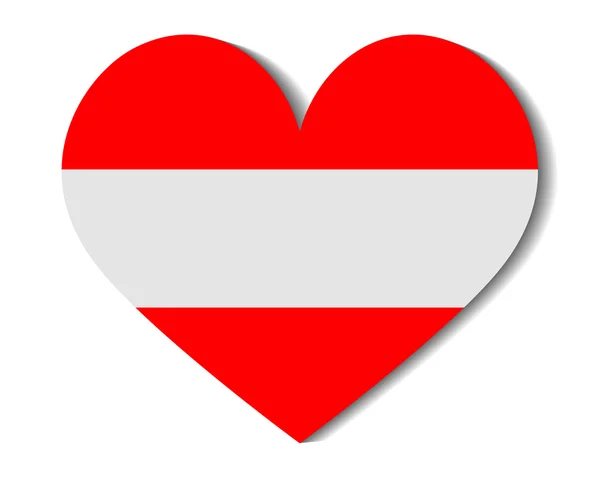 Heart flag austria — Stock Vector