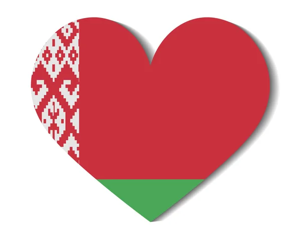 Флаг сердца belarus — стоковый вектор