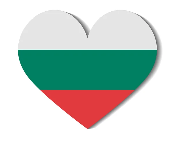 Heart flag bulgaria — Stock Vector