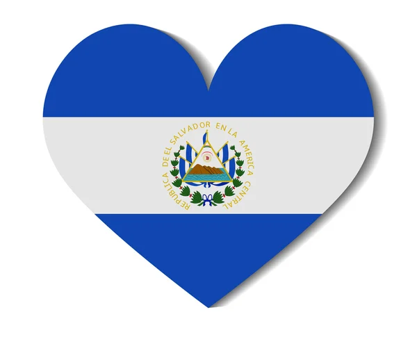 Heart flag el salvador — Stock Vector