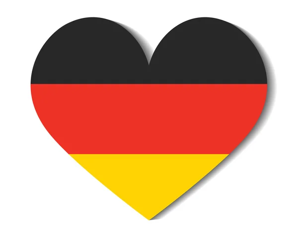 Heart flag germany — Stock Vector