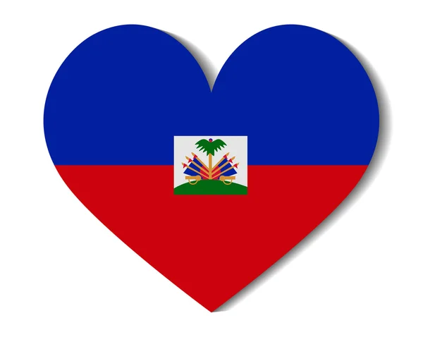 Heart flag haiti — Stock Vector