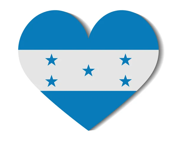 Heart flag honduras — Stock Vector