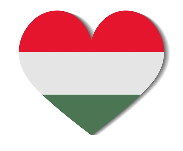 Венгерский флаг сердца — стоковый вектор