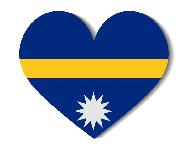 Hart vlag van nauru — Stockvector