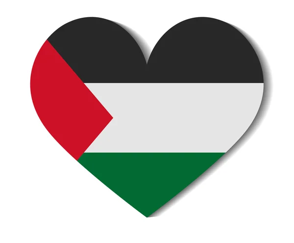 Hart vlag Palestina — Stockvector