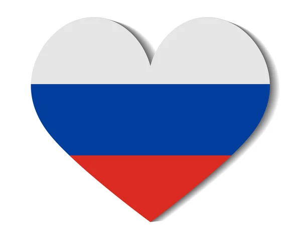 Heart zászló, Oroszország — Stock Vector