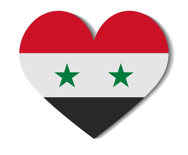 Heart flag syria — Stock Vector