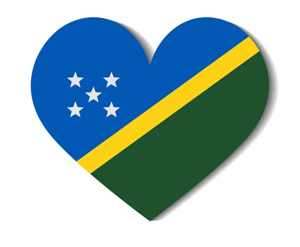 Καρδιά σημαία Νήσων Σολομώντος — Διανυσματικό Αρχείο