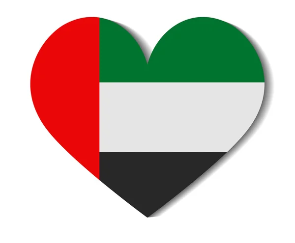 Heart flag united arab — Stock Vector