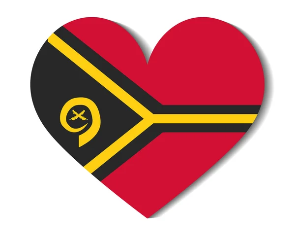 Heart flag vanuatu — Stock Vector