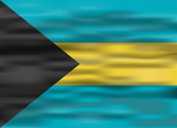 Realistisch vlag van Bahama's — Stockvector