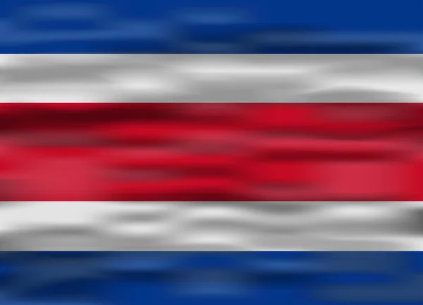 Drapeau réaliste costa rica — Image vectorielle