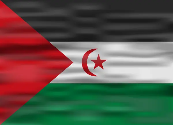 Bandera realista árabe saharaui — Archivo Imágenes Vectoriales