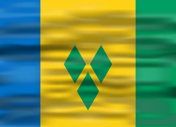 Realistisch vlag saint vincent — Stockvector