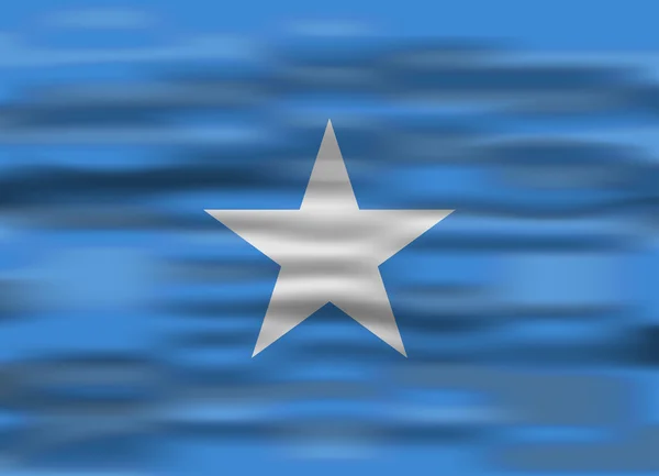 Bandera realista somalia — Vector de stock