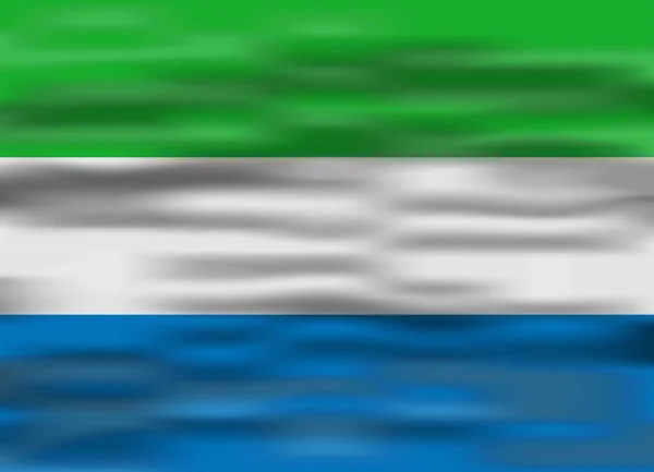 Gerçekçi bayrak sierra leone — Stok Vektör