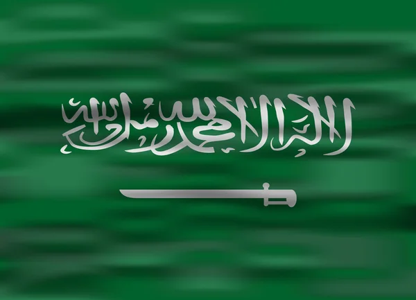 Realistic flag saudi arabia — Stock Vector