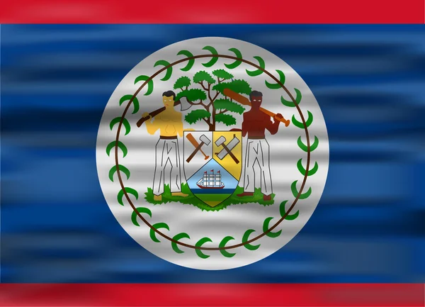 Реалістичний прапор Белізу — стоковий вектор