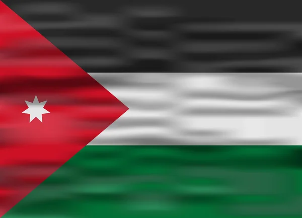 現実的なヨルダンの旗 — ストックベクタ