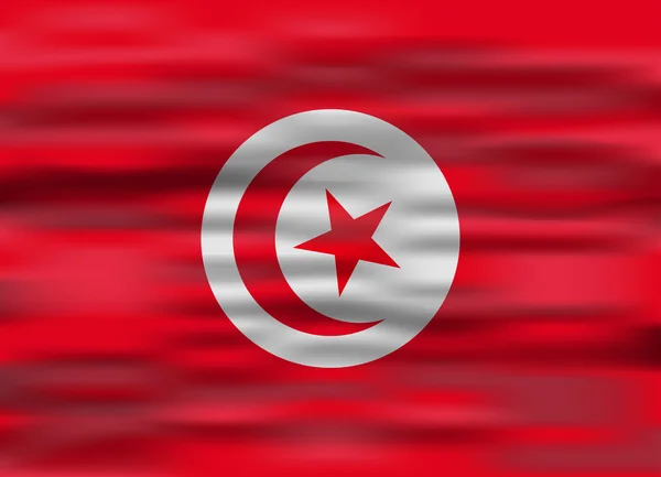 Realistisk flag tunisia – Stock-vektor