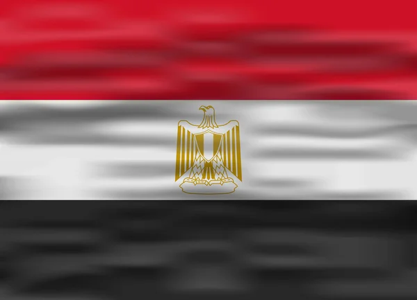 Drapeau réaliste egypte — Image vectorielle