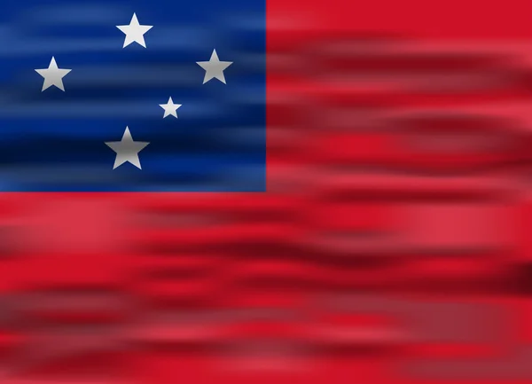 Bandeira realista samoa —  Vetores de Stock