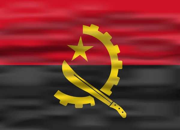 Angola de bandera realista — Vector de stock