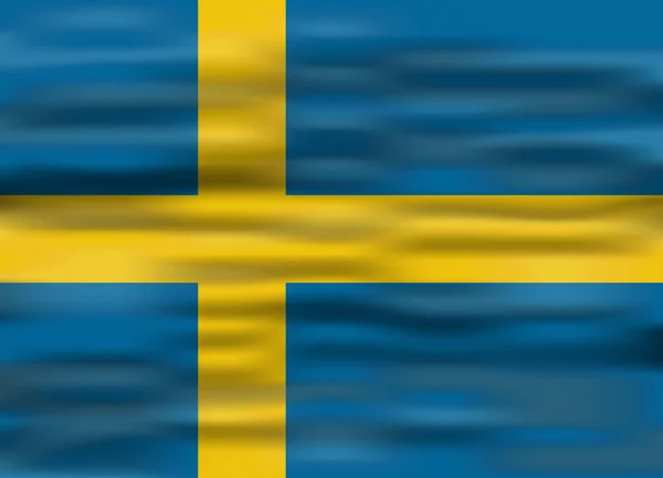 Realistic flag sweden — Stock Vector