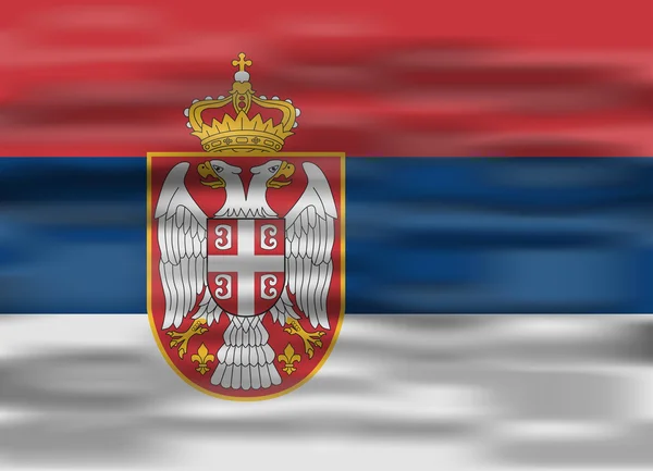 Realistic flag serbia — Stock Vector