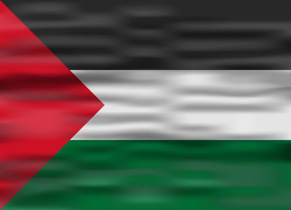 Drapeau réaliste palestine — Image vectorielle