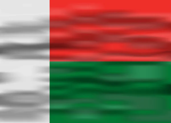 Gerçekçi Madagaskar bayrağı — Stok Vektör