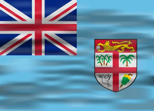 Realistisch vlag van fiji — Stockvector