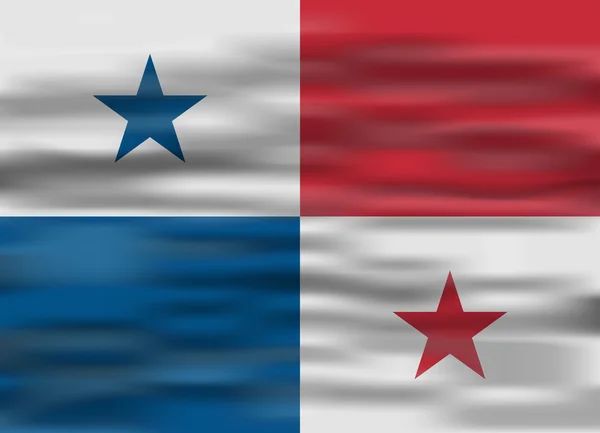 Bandera realista panama — Vector de stock