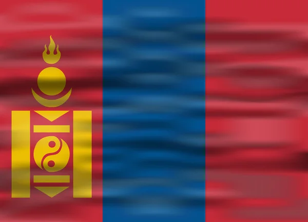 Ρεαλιστική σημαία της Μογγολίας — Διανυσματικό Αρχείο