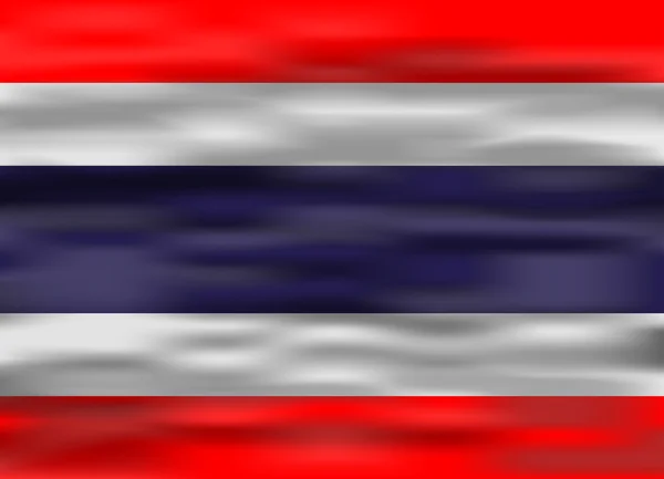 Bandeira realista tailandesa — Vetor de Stock