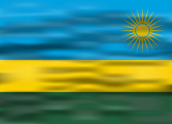 現実的なルワンダの国旗 — ストックベクタ