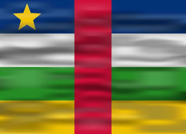 Realistisch vlag van de Centraal-Afrikaanse — Stockvector