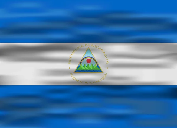 Bandeira realista nicarágua —  Vetores de Stock