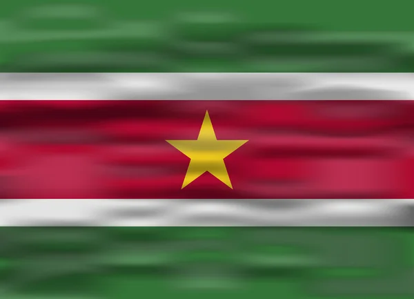 Bandera surinam realista — Archivo Imágenes Vectoriales