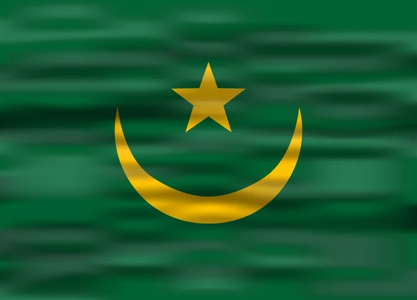 Mauritania bandeira realista —  Vetores de Stock