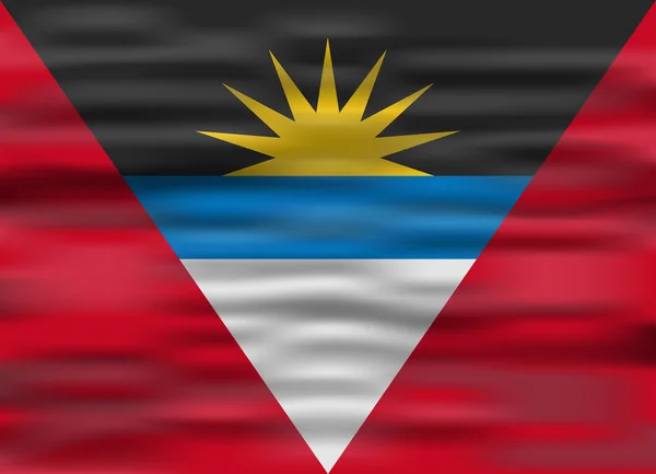 Realistisch vlag antigua en barbuda — Stockvector