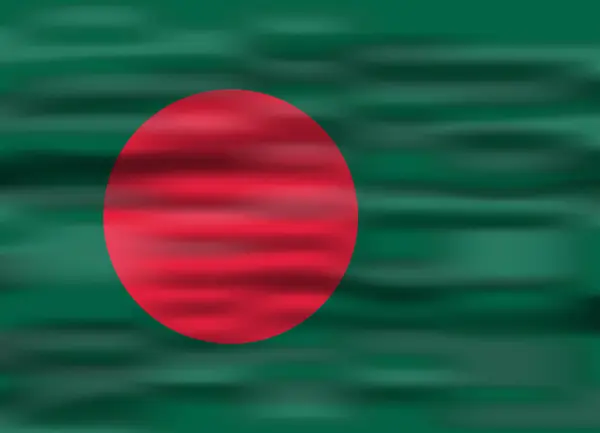 Realistiska flagga bangladesh — Stock vektor